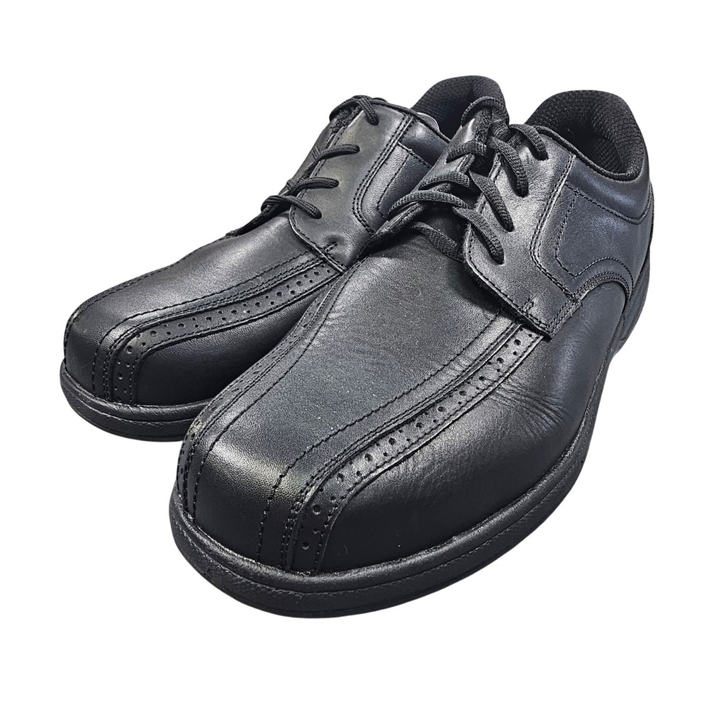 Orthofeet Broadway 465 Men 13 2E X-Wide Black Leather Orthopedic Oxford Shoes